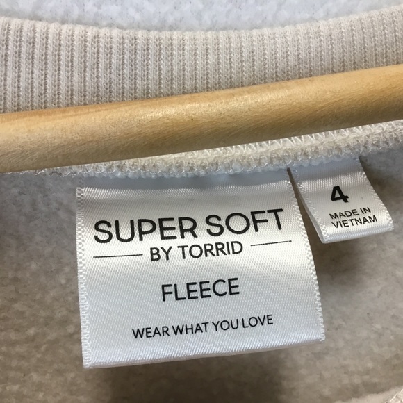 Torrid Super Soft Fleece Chevron Colorblock Sweatshirt Relaxed Fit Size 4X - Picture 8 of 10